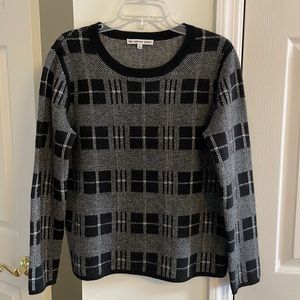 Plaid cashmere sweater